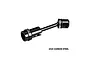 A black GPM Racing steel centre front driveshaft for RC vehicles, shown against a plain white background.