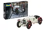 Revell 1/32 scale Mercedes-Benz SSKL model car kit box and a fully assembled, painted model car on a white background.
