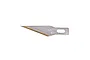 A single Excel #11 hobby knife blade with a gold-toned titanium nitride coating on a white background.