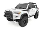 Element RC Enduro Trailrunner 1/10 scale RC rock crawler in white with black trim, roof rack, and off-road tires on a white background.