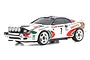 Kyosho Mini-Z Toyota Celica GT-Four rally car model in Castrol livery with number 7 on a white background.