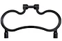 A black RPM rear upper bumper mount for an RC vehicle, featuring a curved, molded plastic design with mounting points.