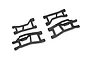 Traxxas HD WideMaxx Front Upper and Lower Suspension Arms 4Pcs - Black 10725-BLK