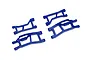 Traxxas HD WideMaxx Front Upper and Lower Suspension Arms 4Pcs - Blue 10725-BLUE