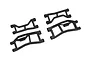 Traxxas HD WideMaxx Rear Upper and Lower Suspension Arms 4Pcs - Black 10727-BLK