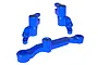 Traxxas Aluminium Steering Bell Crank/Drag Link Assembly - Blue 10743-BLUE