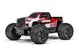ARRMA Granite 223S 1/10 scale RC monster truck in red, white, and black livery, featuring large off-road tires and a detailed truck body.
