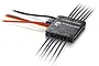 Hobbywing Skywalker Quattro 25A 4-in-1 brushless ESC with attached power and motor wires on a white background.
