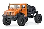 Hobby Plus CR-18P Evo Trail Hunter 1/18 scale RC rock crawler truck in orange with black wheels and off-road tires.