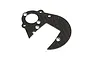 A flat, carbon fibre spur gear plate for an RC vehicle, featuring a woven texture and multiple mounting holes.