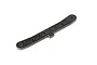 A Rovan carbon fibre rear lower suspension arm pin brace, showing a flat, elongated shape with multiple mounting holes and a textured weave pattern.