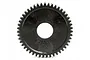 A black 47-tooth spur gear for HPI Nitro 3 RC cars, featuring the number 47 and SKU 76817 molded into the plastic surface.