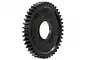 A black HPI Racing 43T 1Mod spur gear for RC cars, showing the gear teeth and molded part number on a white background.