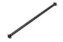 A black HPI Racing drive shaft for an RC vehicle, shown diagonally against a white background.