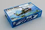 Trumpeter 1/35 scale UH-1B Huey Gunship plastic model kit box showing box art of a helicopter with shark mouth nose art.