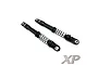 Two black Reefs RC 80mm adjustable XP shock absorbers for RC vehicles, shown against a white background.