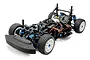 A Tamiya M-08R 1/10 scale RC touring car chassis kit, shown from a high-angle front view against a white background.