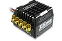 SkyRC Toro TS160 Competition brushless ESC with black heatsink and gold-plated motor connectors.