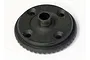 A black plastic 43T crown gear for an RC car differential, shown from a top-down angle against a white background.