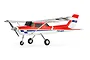 FMS Ranger EP V2 RC plane in red and white livery, shown from a side profile against a white background.