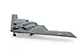 E-Flite B-2 Spirit of America RC plane in grey with white panel lines and US Air Force markings on a white background.