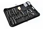 A Koswork 11-piece RC tool set arranged inside a black zippered carrying case on a white background.