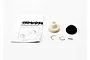 Traxxas 5396X forward/reverse gear set including plastic gears, metal pin, washer, and e-clip with installation instructions.