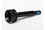 A black Traxxas CVD wheel axle spare part shown against a white background.
