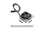 A black GPM Racing 30x30x10mm aluminium cooling fan with a power cable and connector, shown against a white background with dimension labels.