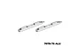 Two silver GPM Racing aluminium roof rails for 1/8 scale RC cars, shown against a plain white background.