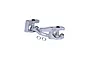 A silver GPM Racing aluminium steering bellcrank and drag link assembly for RC cars, featuring engraved GPM and 7075 branding.