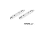 Two silver GPM Racing aluminium roof rails for 1/16 scale RC cars, shown on a white background.