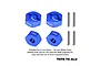 GPM Aluminium 12mm Hexes 4Pcs - Blue TFR010-B