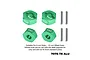 GPM Aluminium 12mm Hexes 4Pcs - Green TFR010-G