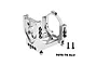 Silver GPM Racing aluminium oversized motor mount and base for RC cars, featuring a circular motor clamp and mounting screws on a white background.