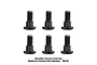 Six black GPM Racing 3x12mm shoulder screws arranged in two rows of three against a white background.