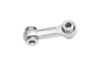 A silver GPM Racing aluminium steering drag link component for RC vehicles, shown against a plain white background.