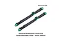 GPM Aluminium and Nylon Adjustable Front or Rear Suspension Limit Straps 2Pcs - Black and Green LMT21213/SP-G-BK