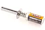 HSP 1.2V 1800mAh NiCd glow ignitor with a metal nozzle, spring mechanism, and yellow and black battery casing.