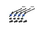 GPM 1/18 Carbon Steel Front and Rear CVD Driveshats with 12mm Hexes and Output Shafts 16Pcs - Blue MGG4951V2-B