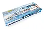 Trumpeter 1/350 scale German Tirpitz Battleship plastic model kit box, featuring artwork of the ship in icy waters.