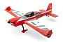 E-Flite Eratix 3D SWS 1.6m RC aerobatic plane in red, white, and grey livery, viewed from a high angle against a white background.