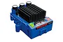 Traxxas VXL-3s waterproof brushless electronic speed control (ESC) unit in blue plastic housing with a large black heatsink and three capacitors.