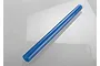 A blue silicone exhaust pipe tube for Traxxas RC vehicles, shown against a plain white background.