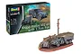 Revell 1/76 scale German Krupp Protze KFZ 69 with 3,7cm PaK model kit box and a fully assembled, painted diorama version of the vehicle and cannon.