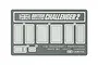 A Tamiya 1/35 scale photo-etched metal detail set for the British Challenger 2 main battle tank, featuring various mesh screens and identification plates.