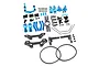 Yeah Racing Aluminium Steering Conversion Kit - Blue TATT-S08BU