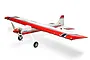 E-Flite Ultra Stick 1.1m RC plane in white and red livery, featuring a high-wing design, tricycle landing gear, and Avian branding on a white background.