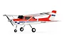 FMS Ranger 1.2m RC plane in red and white livery with tricycle landing gear, viewed from a side angle against a white background.