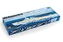 Trumpeter 1/350 scale USS Montana BB-67 battleship plastic model kit box showing artwork of the ship at sea.